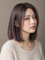 グランアヴェダ(GRAN AVEDA)&nbsp;ダークラベンダー×艶ストレートロブ