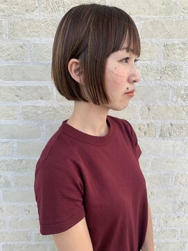 トップヘアーヒルズ 安城(TOP HAIR HILLS) さらっとミニボブ/ニュアンスカラー/ヘルシースタイル