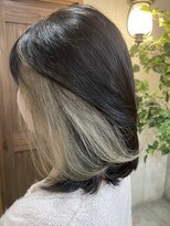 トレヘアー(tRe hair) インナーカラー　ペールシルバー