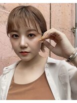 エミュ 天文館店(eMu)&nbsp;ショートボブとミルクティーベージュ