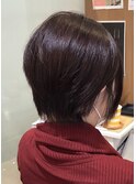【L by first】前下がりショート×カシスブラウン◎30代40代50代