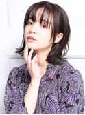 大人可愛い20代30代40代小顔暗めカラー 外ハネボブA2
