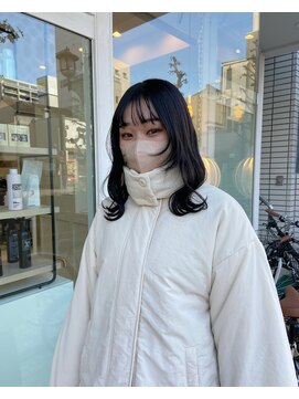 シュプール(SPUR) greige×小顔レイヤー,透明感黒髪,シースルーバング