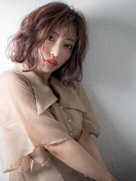 カバーヘア ブリス 北浦和(COVER HAIR bliss) ミルクチョコレート波巻きプリカールボブx北浦和20代30代40代