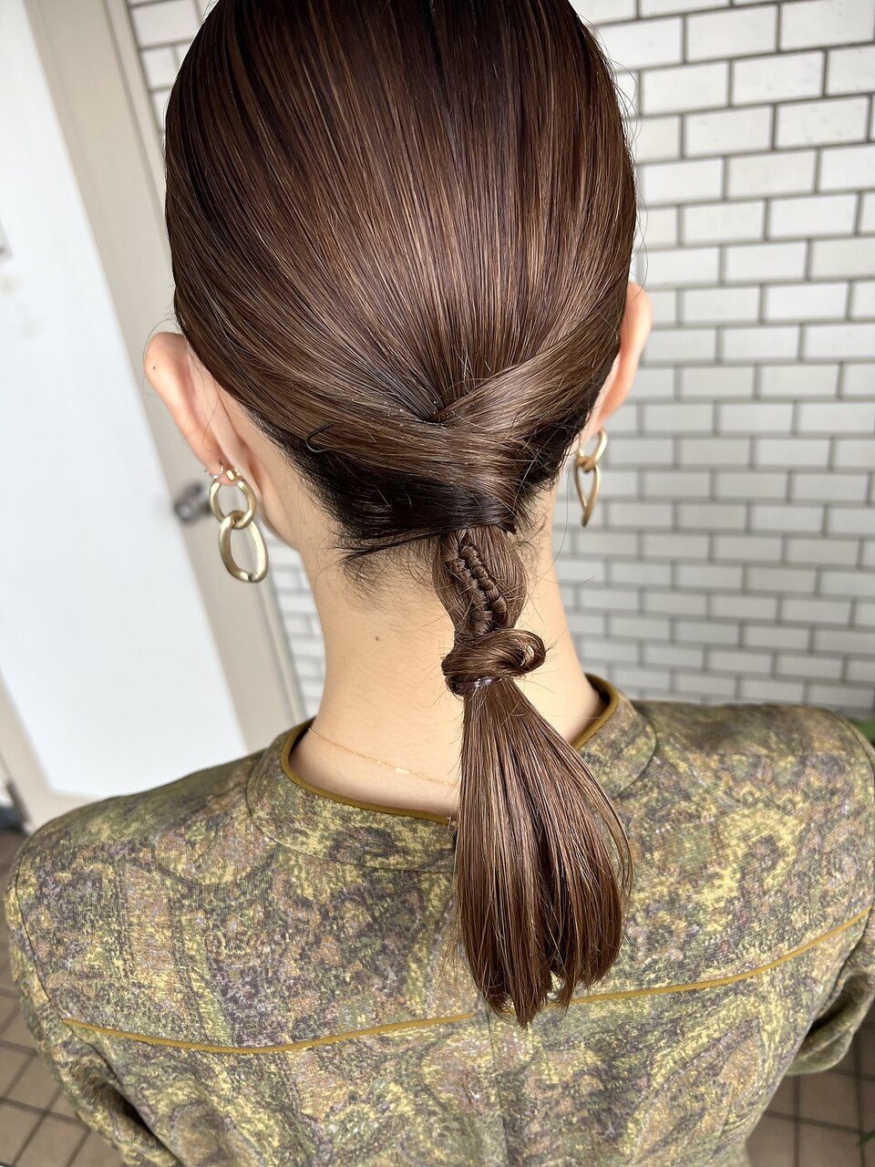 タイトヘア 編みおろし フィンガーエイト ヘアセット：L179767393