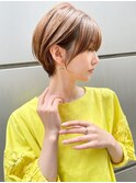 大人ガーリー/ブリーチなしチョコレート×顔周りショート[立川]