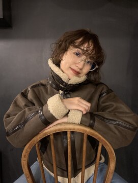 テテ ニコ(tete nico) ボブパーマ ×  ベージュカラー