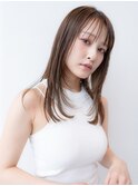 20代30代大人かわいい小顔ひし形レイヤーカットグレージュカラー