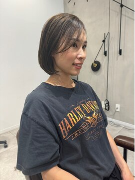 マッシュ 天王寺あべの(MASHU) やわらかベージュの艶髪ボブ