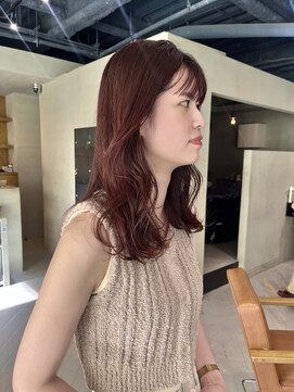 ヘアー アイス ルーチェ(HAIR ICI LUCE) ブリーチなし暖色カラー赤みブラウンチェリーレッド/中西