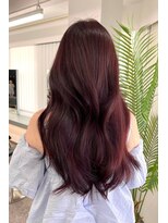 ランズ(LANDS)&nbsp;カシスピンク　レイヤーカット 【韓国ヘア 大阪 梅田】