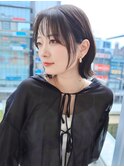大人かわいい耳かけボブ*レイヤーボブ*くびれボブ*黒髪*髪質改善