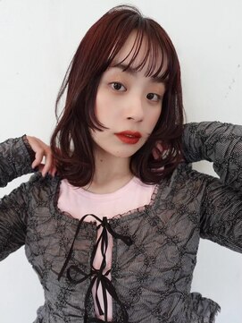 トリコ トウキョウ アヴェダ 表参道店(tricot TOKYO AVEDA) くびれレイヤーカット/レッドカラー