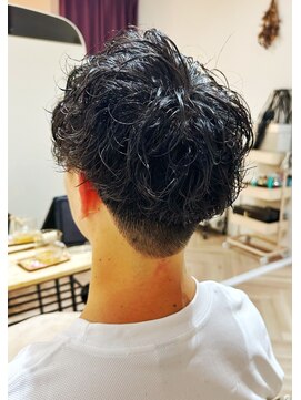 無造作スパイラル×メンズショート