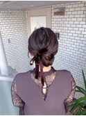 シニヨン お呼ばれヘア ヘアセット