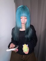 カシェル トウキョウ(Cashel Tokyo)&nbsp;ルーツカラー ブルー ブリーチ2回 デザインカラー