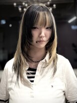ディーカヘアーセンダイ(Di KA HAIR sendai) ブロンド×ブラックセクションカラー