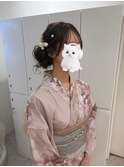 ブリーチなしカラー/ヘアアレンジ/ヘアセット/福岡/10代20代30代