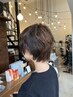 ショートヘア向け:トップふんわりパーマ+カット+プチスパ