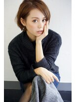 ルモア(RUMOR) Rumor×【小顔】モデル風ショートボブ・ヌーディベージュ