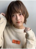 小顔カット&柔らかベージュ