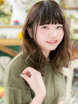 カバーヘア イヴ 戸頭店(COVER HAIR EVE) ★揺れるフリンジウェーブ×重め前髪抜け感ヘア10代20代30代★7