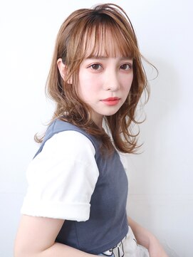 アイティー バイ アルバム 浦和店(IT by ALBUM) ラフ波ウエーブ_ココアブラウンフリンジウェーブ_7611