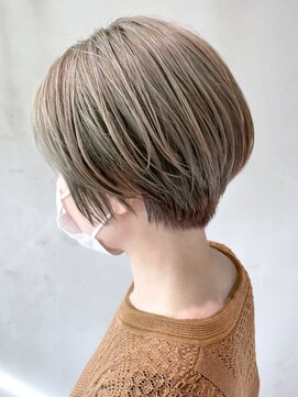 アルバム 銀座(ALBUM GINZA) オリーブグレージュ_カーキグレージュマッシュショート_ba348991