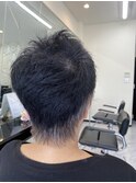 グレーヘアアレンジ　ブラックブルー&シルバー