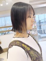 センスヘア(SENSE Hair)&nbsp;プツッとラインが可愛い！簡単スタイリング！切りっぱなしボブ