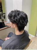 ウルフセンターパートツイストスパイラルパーマ