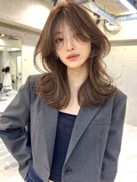 サイン 表参道(SIGN)&nbsp;韓国ヘアグレージュカラーブリーチ無し髪質改善イヤリングカラー