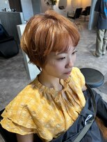 クプラ(Qpula)&nbsp;qpula/城慎太郎/ハイトーンオレンジベージュ＋マッシュショート