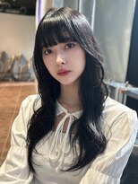 ★くびレイヤーロングエモージュイメチェンフルバングカット