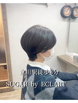 シュガー バイ エクラート 立川南口店(SUGAR by ECLART) 立川/立川南口/マニッシュショート/シースルーマッシュ/ショート
