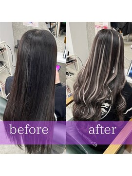 メルシー 福岡天神店(Merci) カラー+エクステ[エクステ/シールエクステ/インナーエクステ]