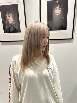 シアン 矢場町店(CYAN.) 黒染め履歴にホワイトベージュ