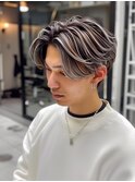 xハイライト/ブルーブラック/スペインカール/スパイキーショート
