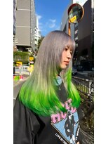 リゼル シブヤ(RISEL SHIBUYA)&nbsp;エクステ70本付けてハイトーンデザインカラー