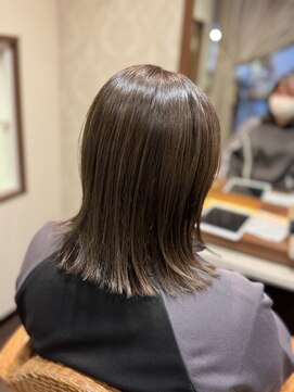  髪質改善カラー × アッシュグレージュ