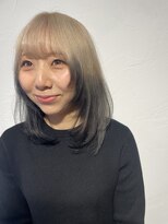 トレフ(Trefle)&nbsp;顔周りカット/エンドカラー/ミルクティーブロンド