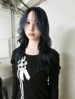 ノラ シブヤ(NORA)&nbsp;★ネイビーカラーブルーブラックハッシュカットレイヤーカット