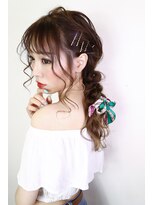 オズ 郡山桑野店(OZ)&nbsp;《OZ田中》編みおろしヘアアレンジ#スカーフアレンジ
