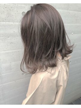 イース バイ アンブルリュクス 北千住(Ease by amble luxe) 前髪くびれイメチェンイヤリングカラーラベンダーカラー