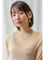 オースティン 門前仲町(AUSTIN)&nbsp;大人かわいい前髪セシルカットココアブラウンフリンジウェーブ