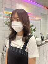 ロンドルーチェ 心斎橋(Lond luce)&nbsp;ダークアッシュ/ミディアムレイヤーカット［髪質改善/縮毛矯正］