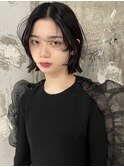 黒髪のボブ