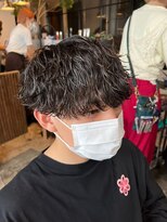 波巻きスパイラルパーマ/ツイストスパイラルパーマ/メンズウルフ