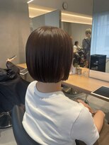 ガリカ 渋谷(Gallica)&nbsp;【小岩井美希】ぷつっとボブ/透け感オリーブベージュ