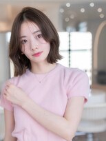20代30代大人かわいい/グレージュカラー/レイヤー/小顔/前髪